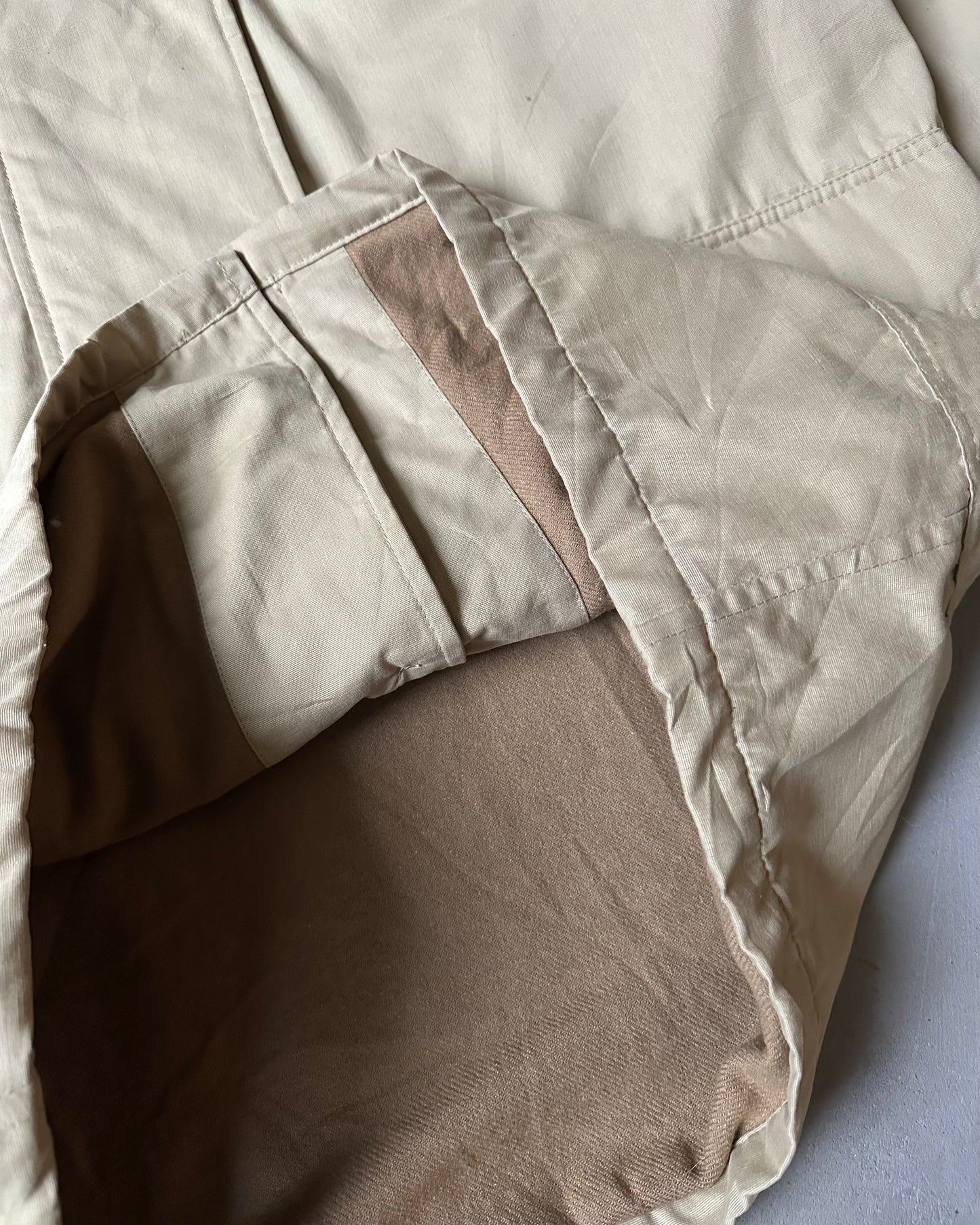 1990s - Beige Fireman Coat - L