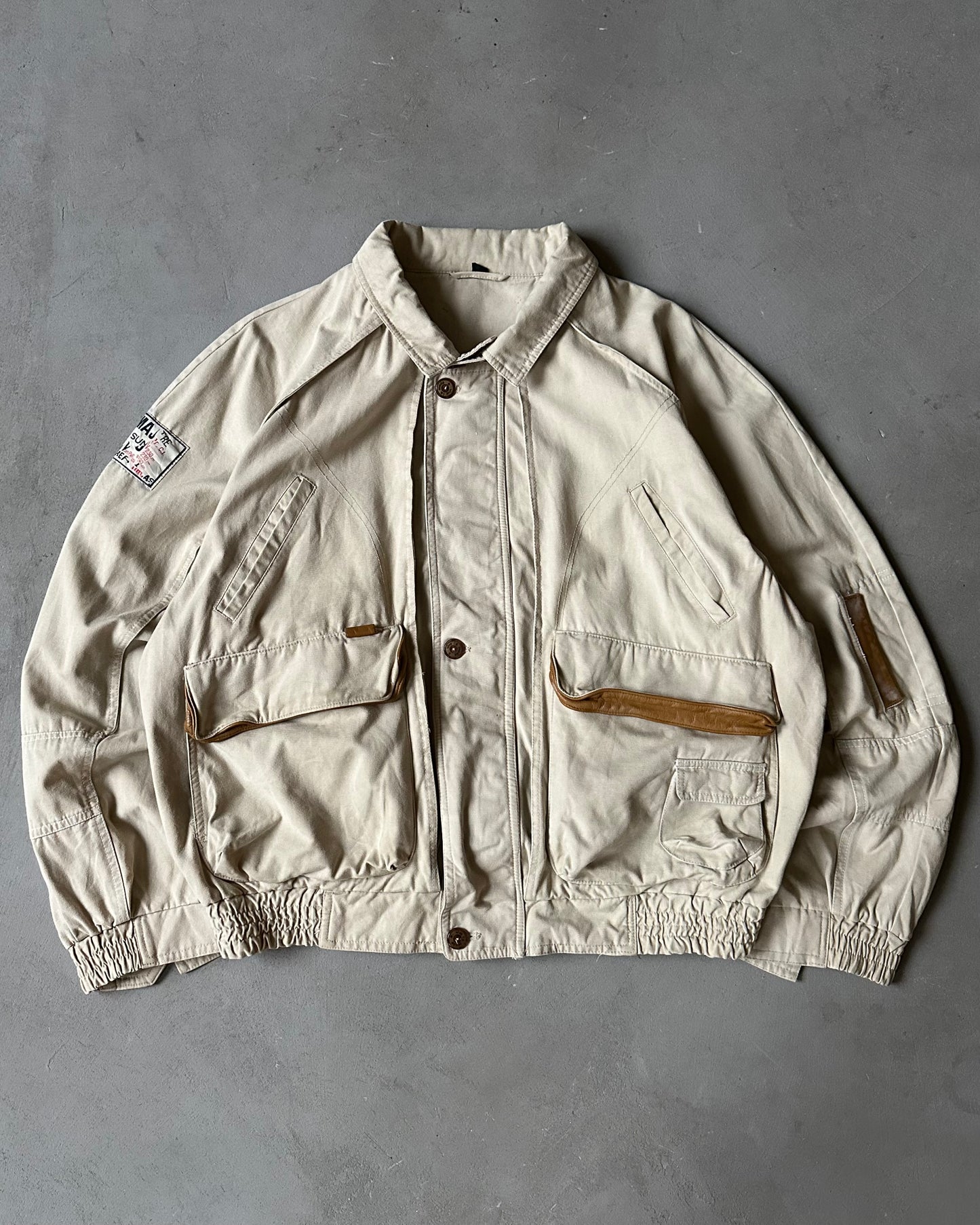 1980s - Beige Euro Utility Jacket - L