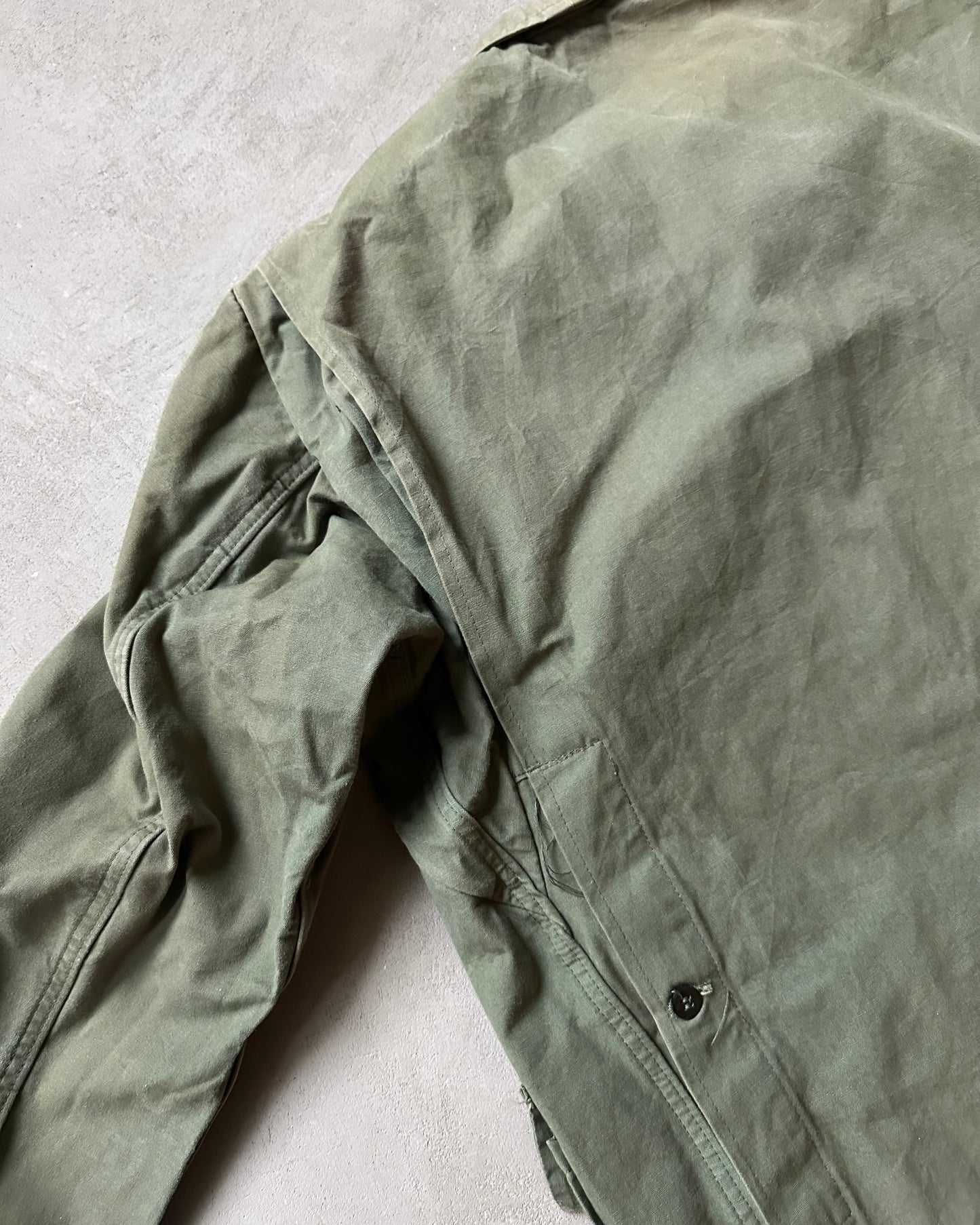 1970s - Green French Chore Overshirt - S