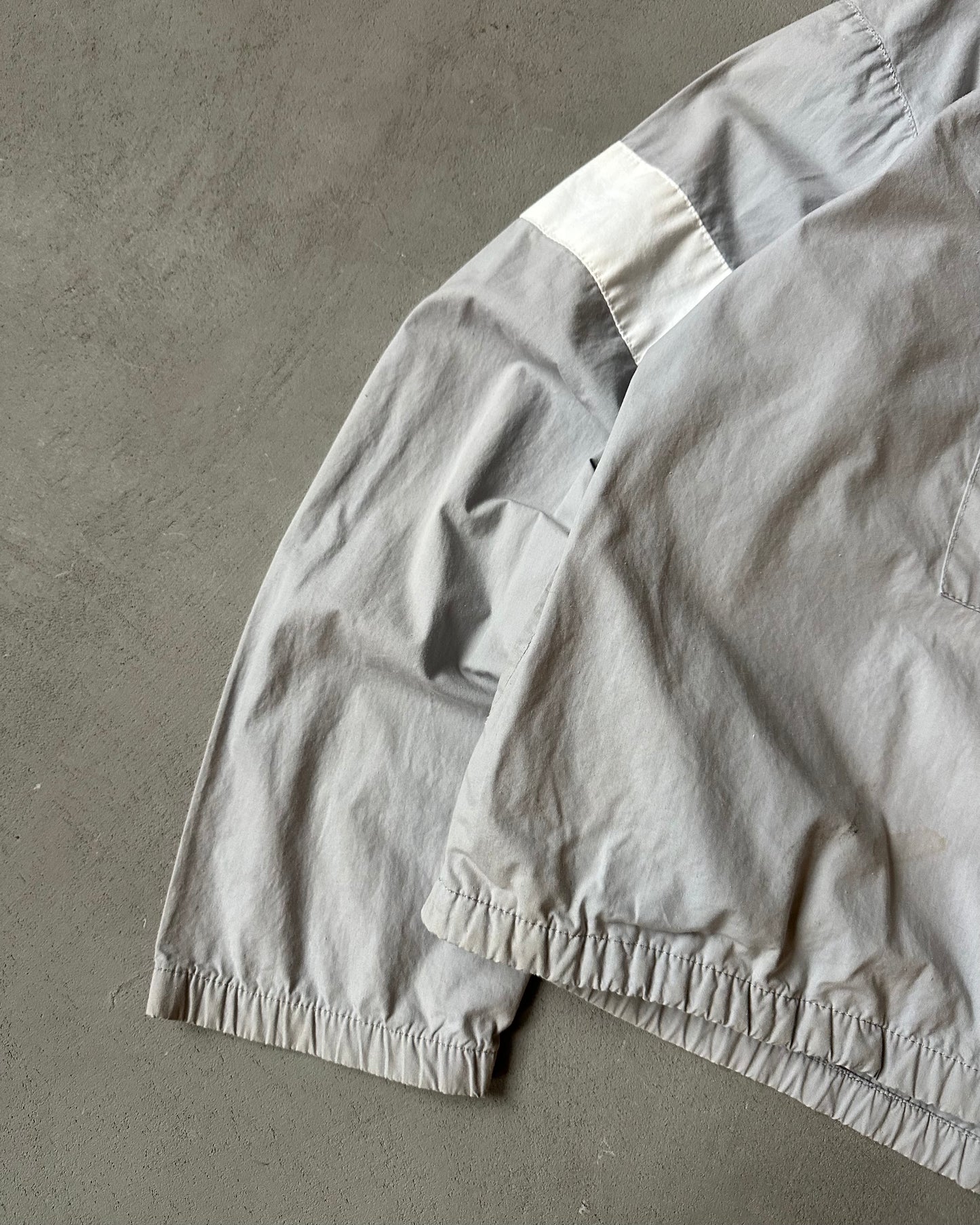 1980s - Distressed Grey J.Crew 1/4 Zip Overshirt - S