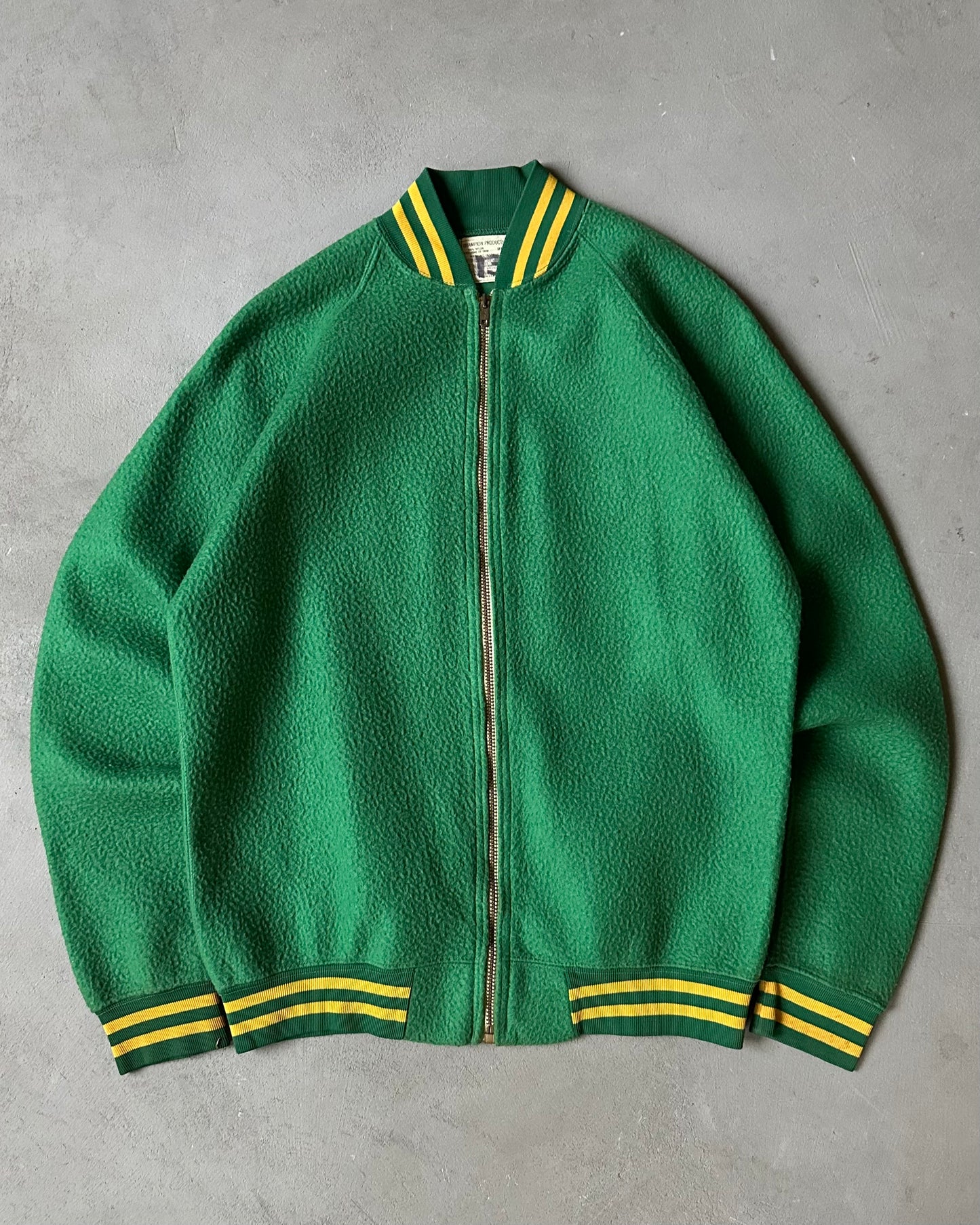 1960s - Green/Yellow Waukegan West Champion Teddy Jacket - S