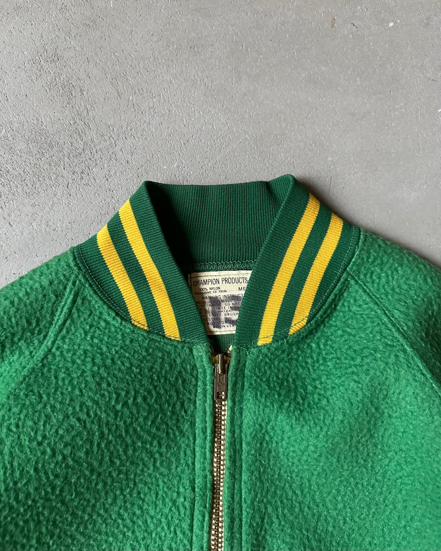 1960s - Green/Yellow Waukegan West Champion Teddy Jacket - S