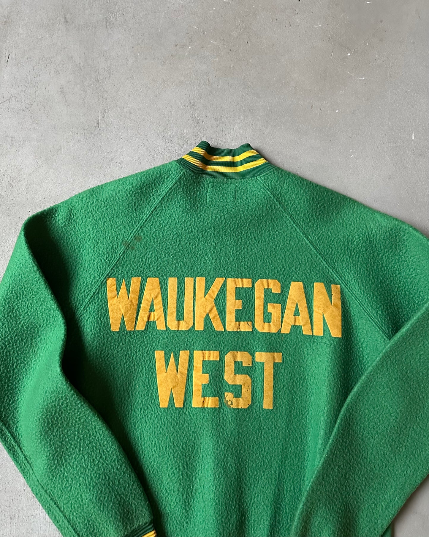 1960s - Green/Yellow Waukegan West Champion Teddy Jacket - S