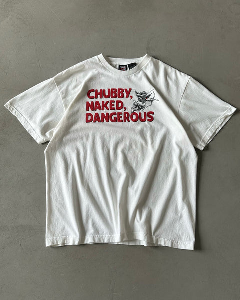2000s - White "Chubby & Naked" T-Shirt - XL
