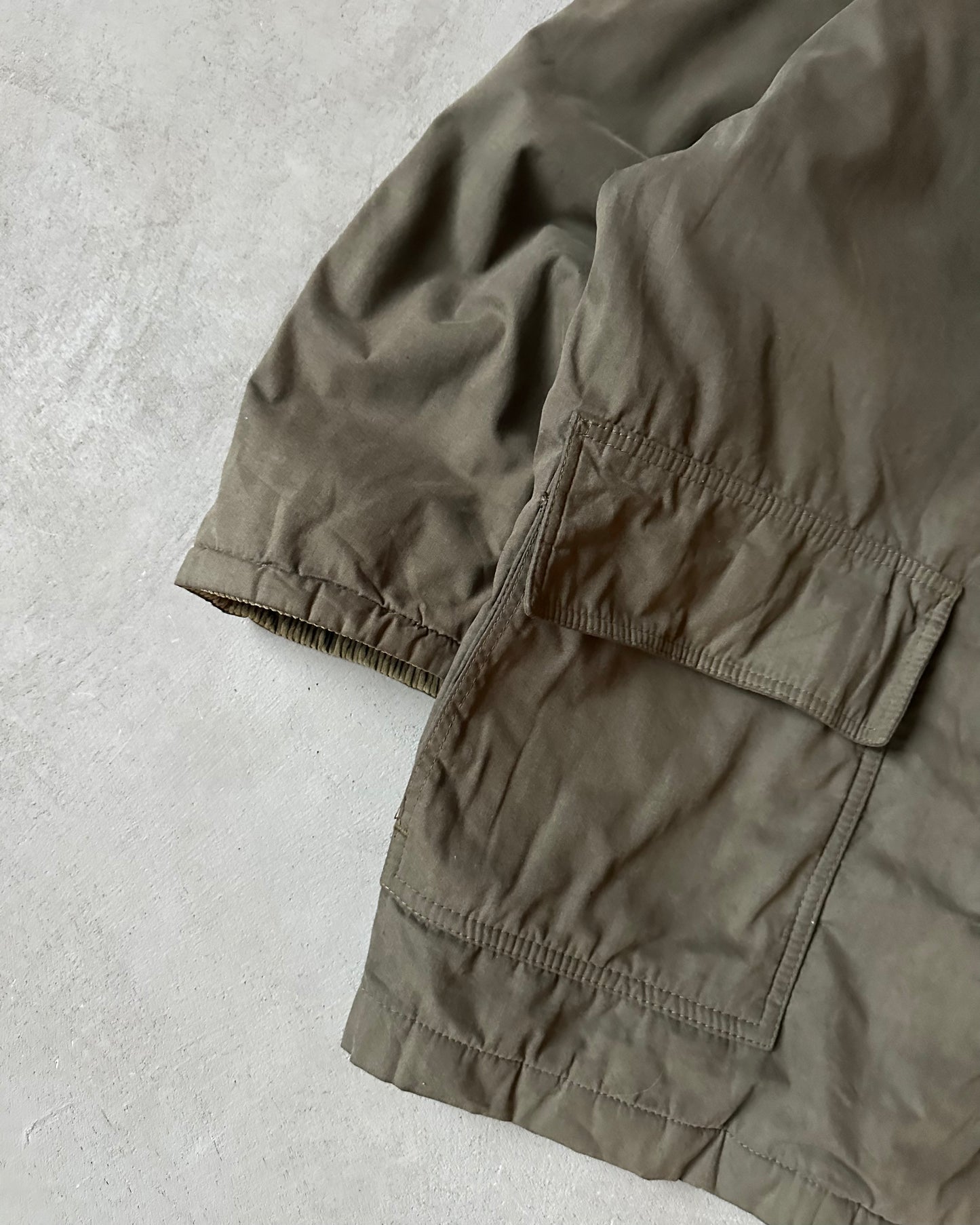 1990s - Green Fireman Quilted Jacket - L