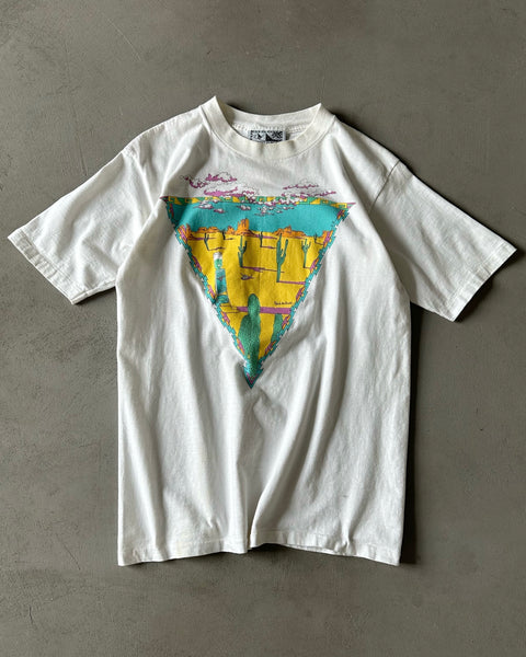1990s - White "Desert" T-Shirt - S/M
