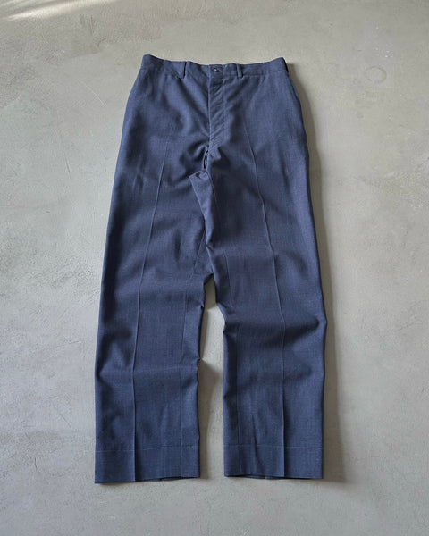 1970s - Navy Wool Light Trousers - 31x30