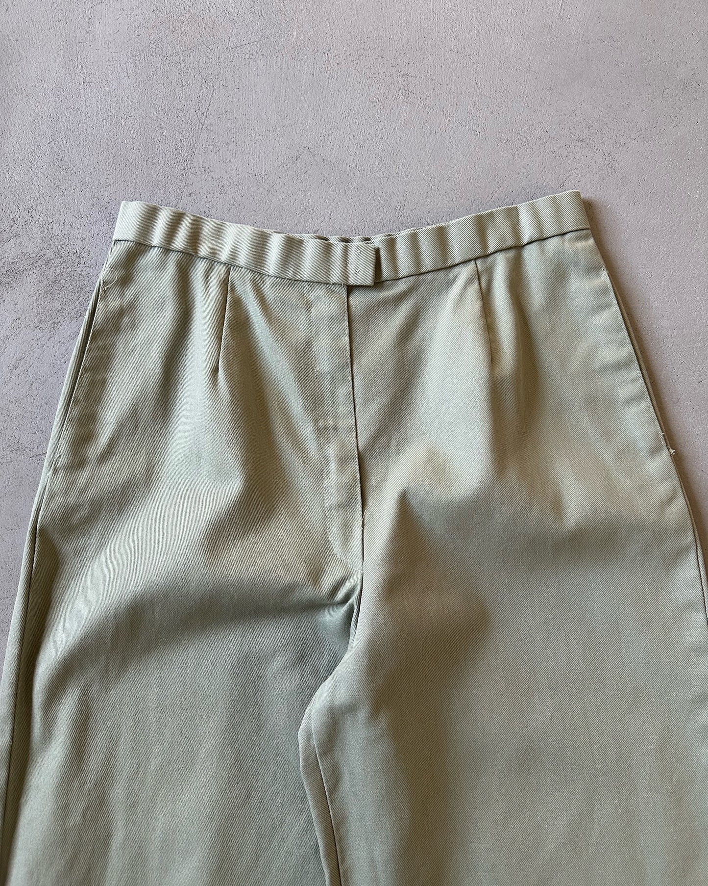 1970s - Mint Handmade Women's High Waisted Loose Pants - 30x31