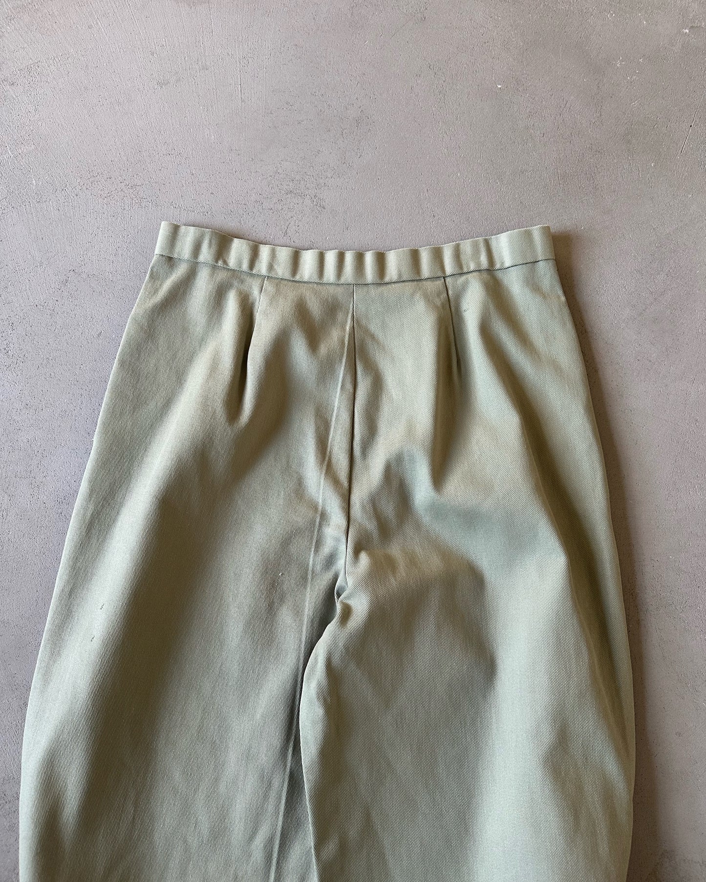 1970s - Mint Handmade Women's High Waisted Loose Pants - 30x31