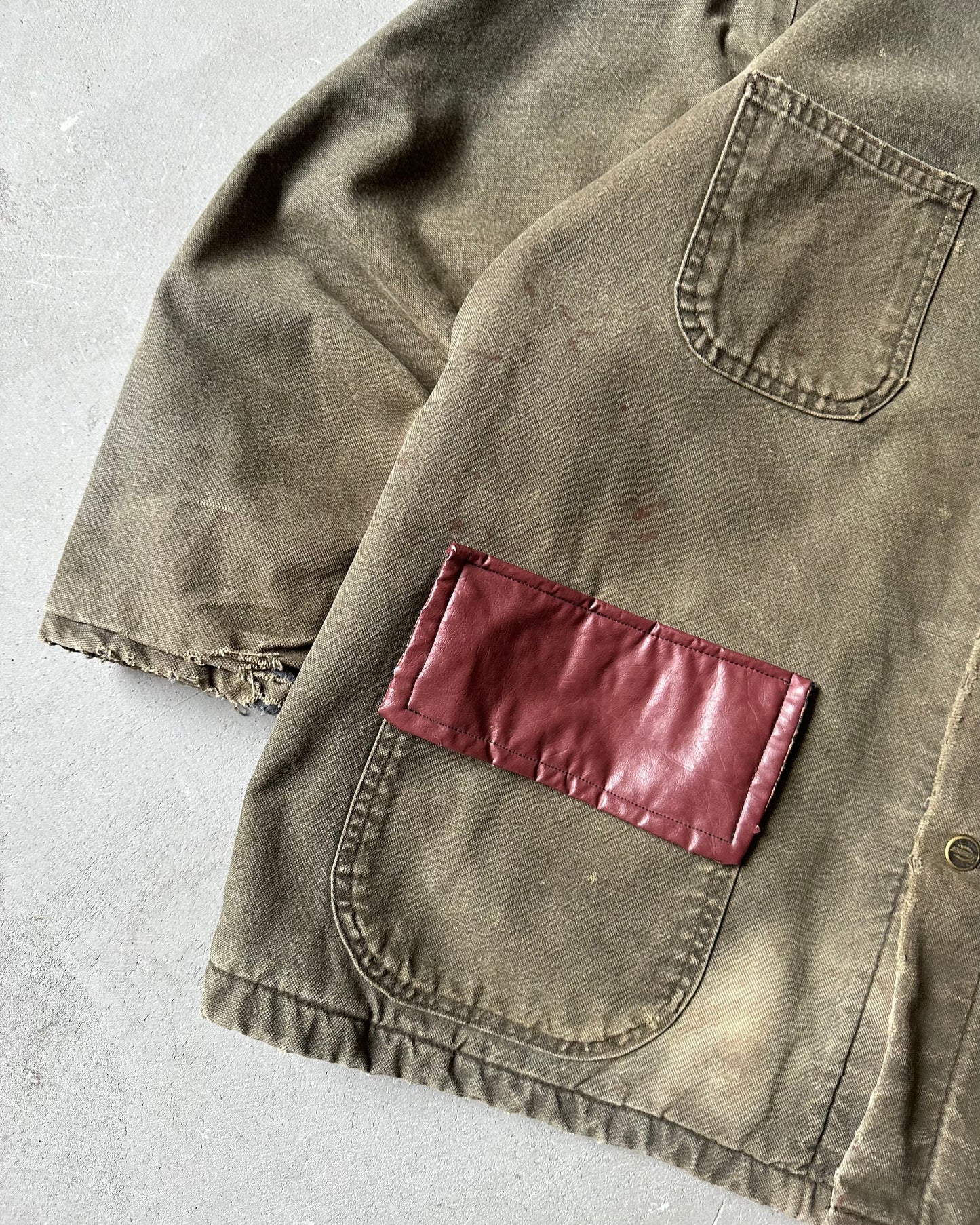1990s - Distressed Green Dickie's Chore Jacket - XL