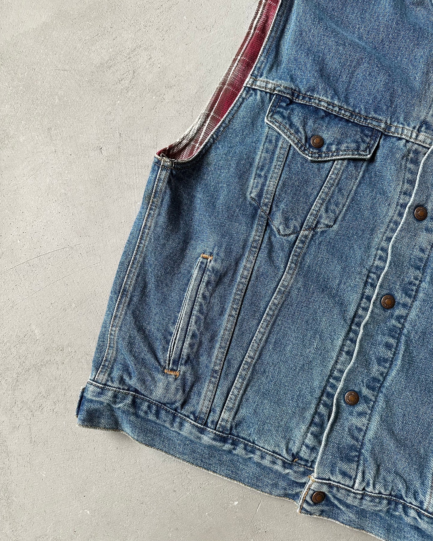 1990s - Reversible Levi's Denim Vest - XL