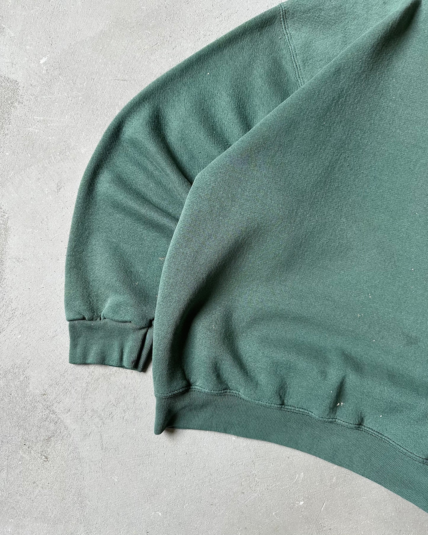 1990s - Distressed Sage Green Blank Crewneck - L/XL