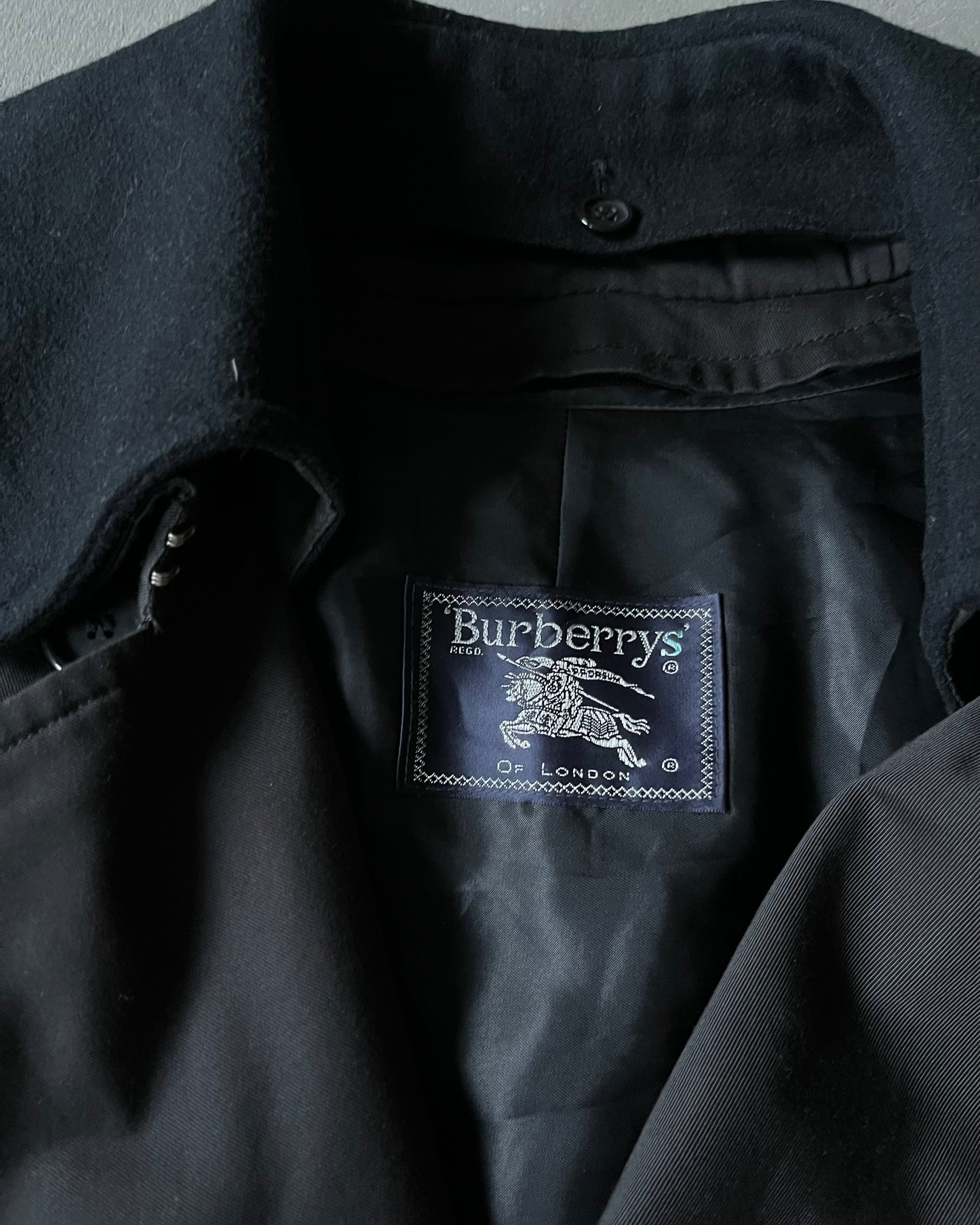 Années 90 - Trench-coat Burberry noir - 38(S)