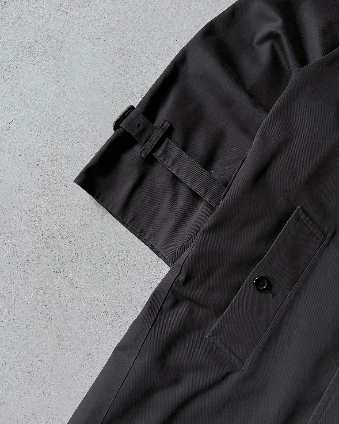 Années 90 - Trench-coat Burberry noir - 38(S)
