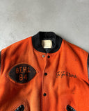 1970s - Orange/Black "Tigers" Faded Varsity Jacket - L