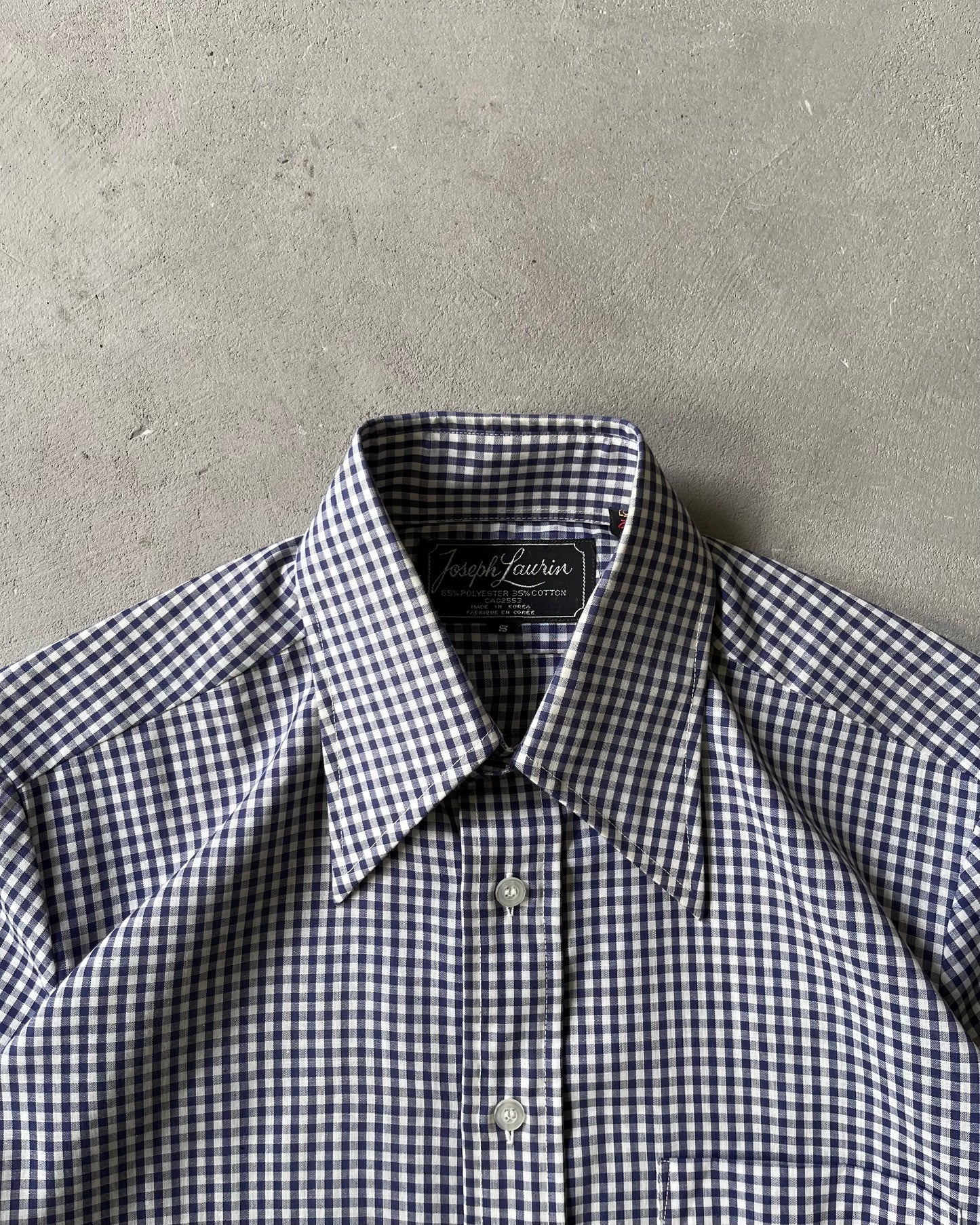 Années 80 - Chemise vichy bleu/blanc - T.S