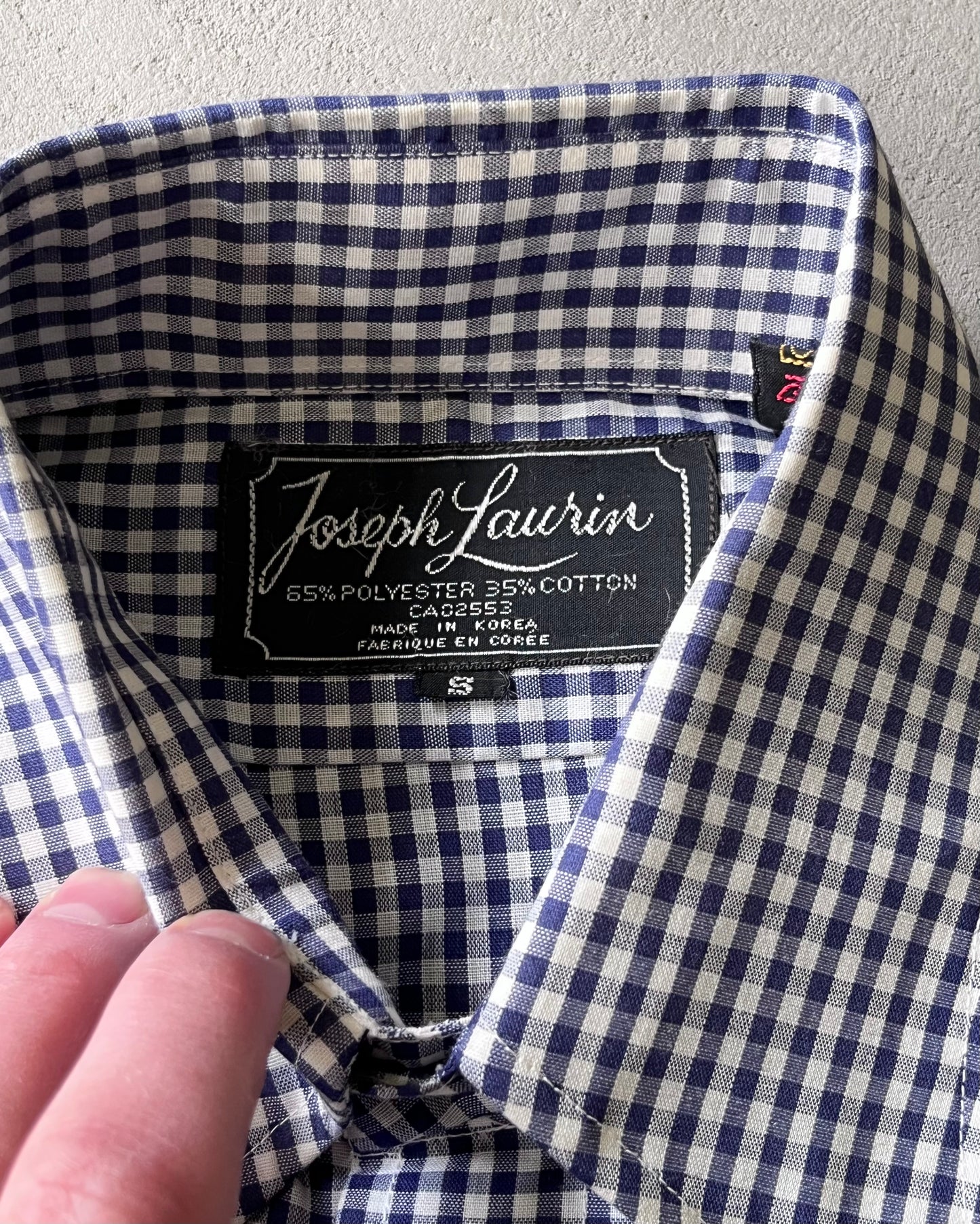 Années 80 - Chemise vichy bleu/blanc - T.S