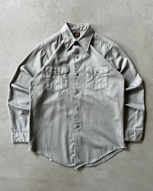 1970s - Grey LEE Chetopa Work Shirt - M