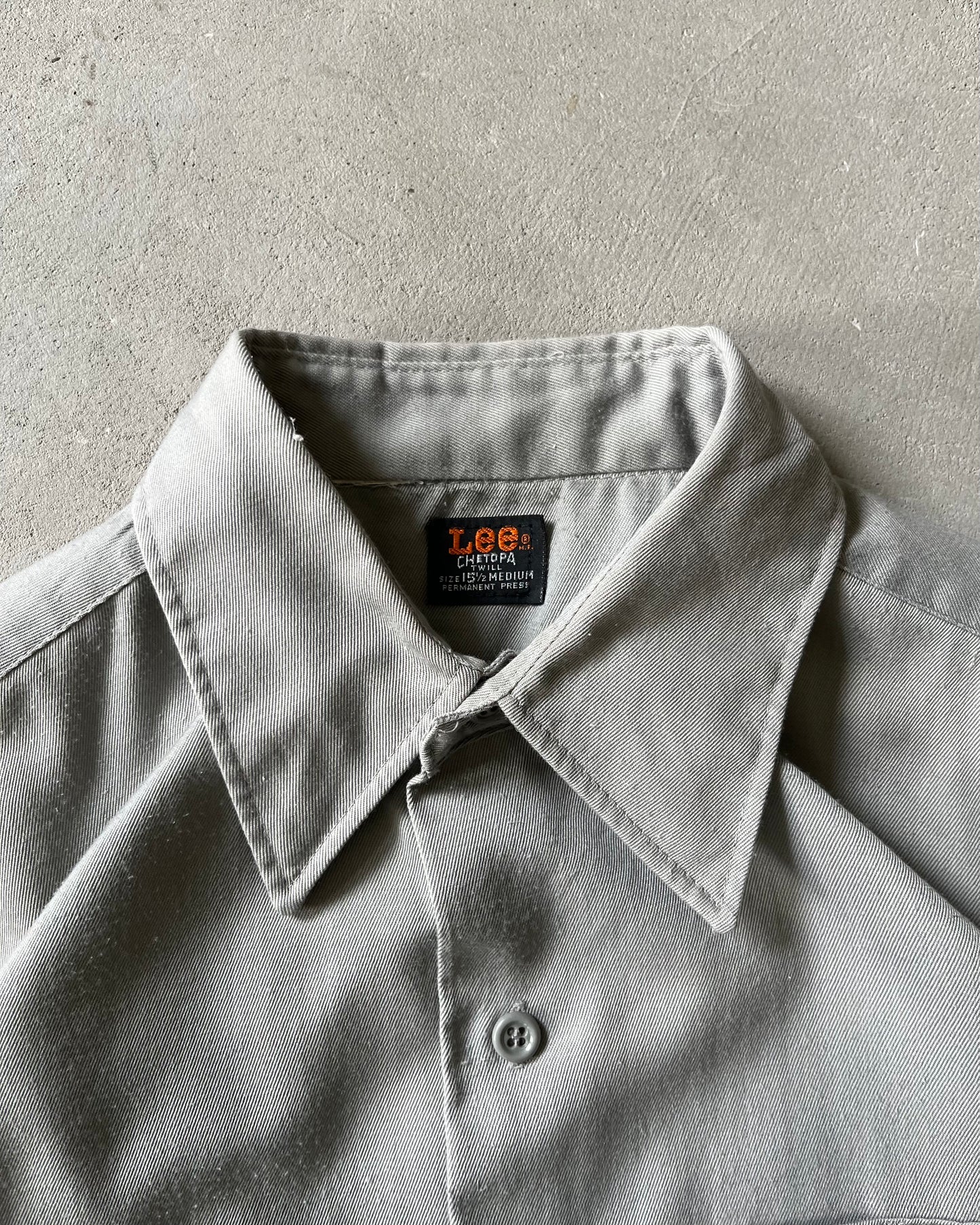 Années 1970 - Chemise de travail LEE Chetopa grise - M