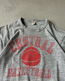 1970s - Heather Grey "Central" Russell T-Shirt - XS/S