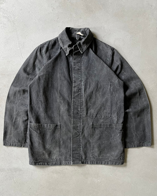1970s - Faded Black HBT Euro Chore - M