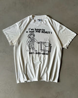 1980s - White "Pig Roast" T-Shirt - M
