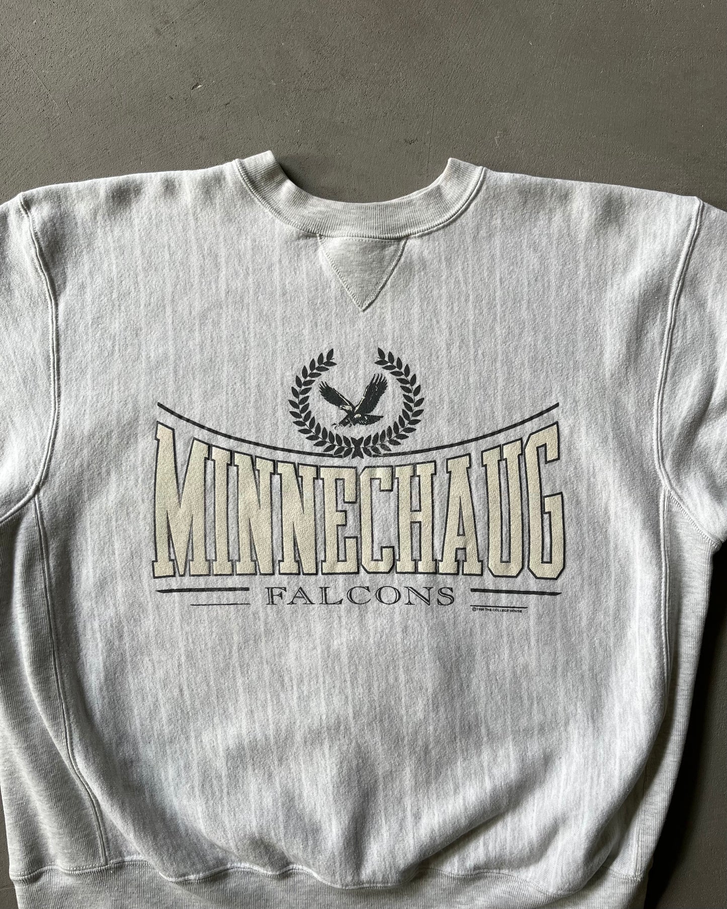 1990s - Ash Grey Minnechaug Crewneck - L