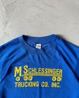 1980s - Blue "Trucking Co. Inc." T-Shirt - S/M