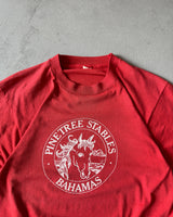 1980s - Faded Red "Bahamas" T-Shirt - M