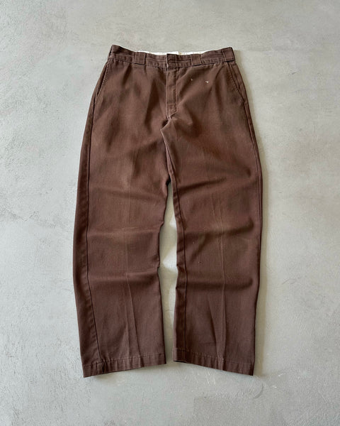1990s - Brown Dickie's Work Pants - 33x29