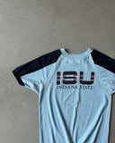 1980s - Light Blue/Navy Champion ISU Ringer T-Shirt - S/M