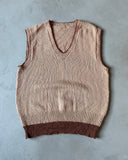 1980s - Brown Sweater Vest - L
