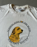 1990s - White "Guiding Dogs" T-Shirt - L/XL