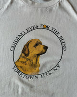 1990s - White "Guiding Dogs" T-Shirt - L/XL