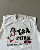 1980s - White "T&A Patrol" Tank Top - S/M
