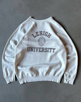 1980s - White Champion "Lehigh University" Crewneck - M