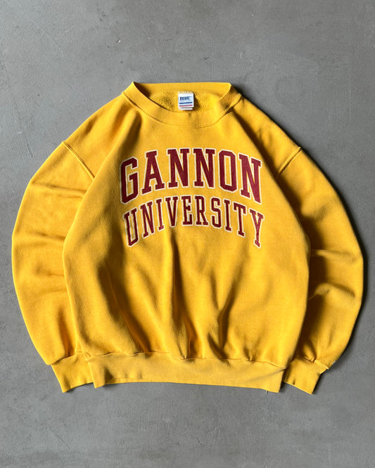 Années 90 - Sweat Gannon University jaune - M