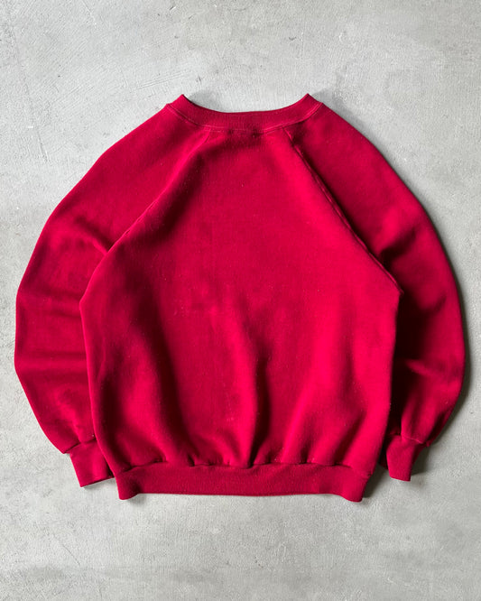 Années 1980 - Sweat ras du cou rouge Utica - S