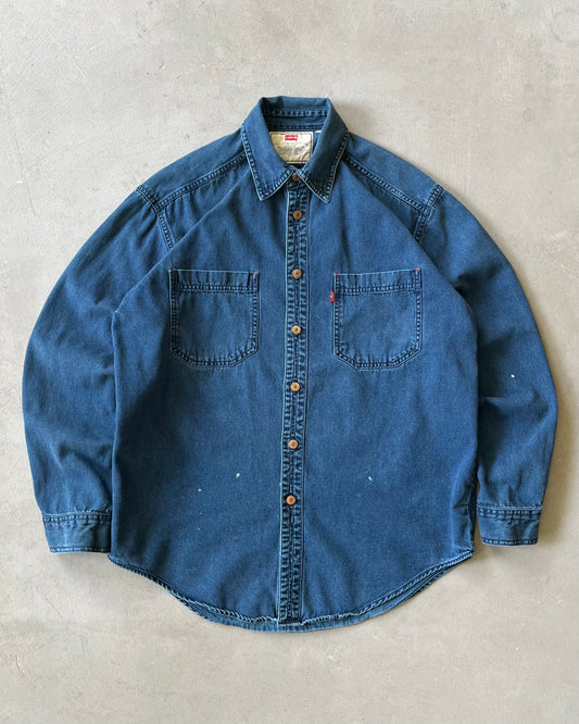 1990s - Blue Levi's Denim Shirt - M