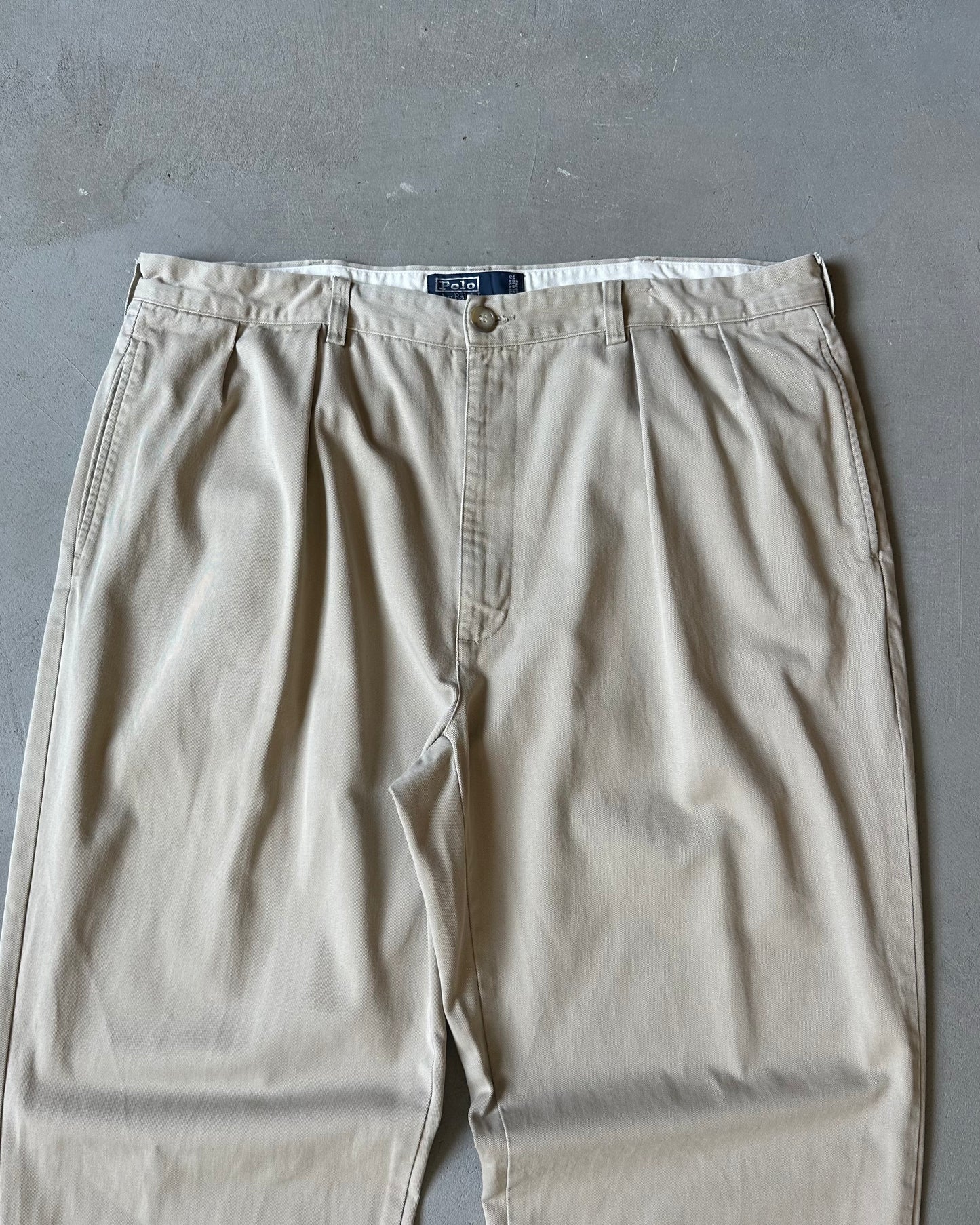 1990s - Beige Polo RL Andrew Pants - 38x29