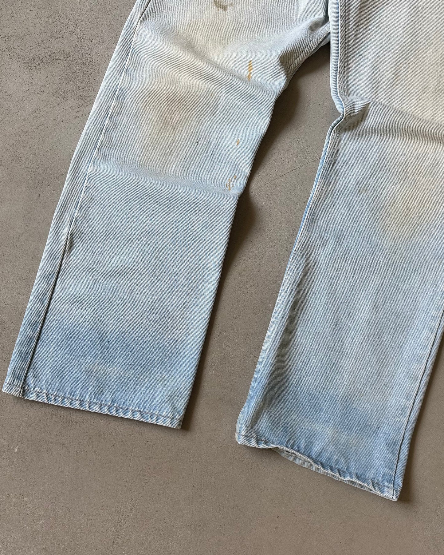 1980s - Distressed Bootcut Jeans - 32x29