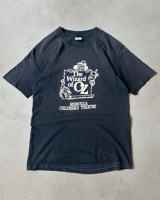 1970s - Distressed Black Wizard Of Oz T-Shirt - S