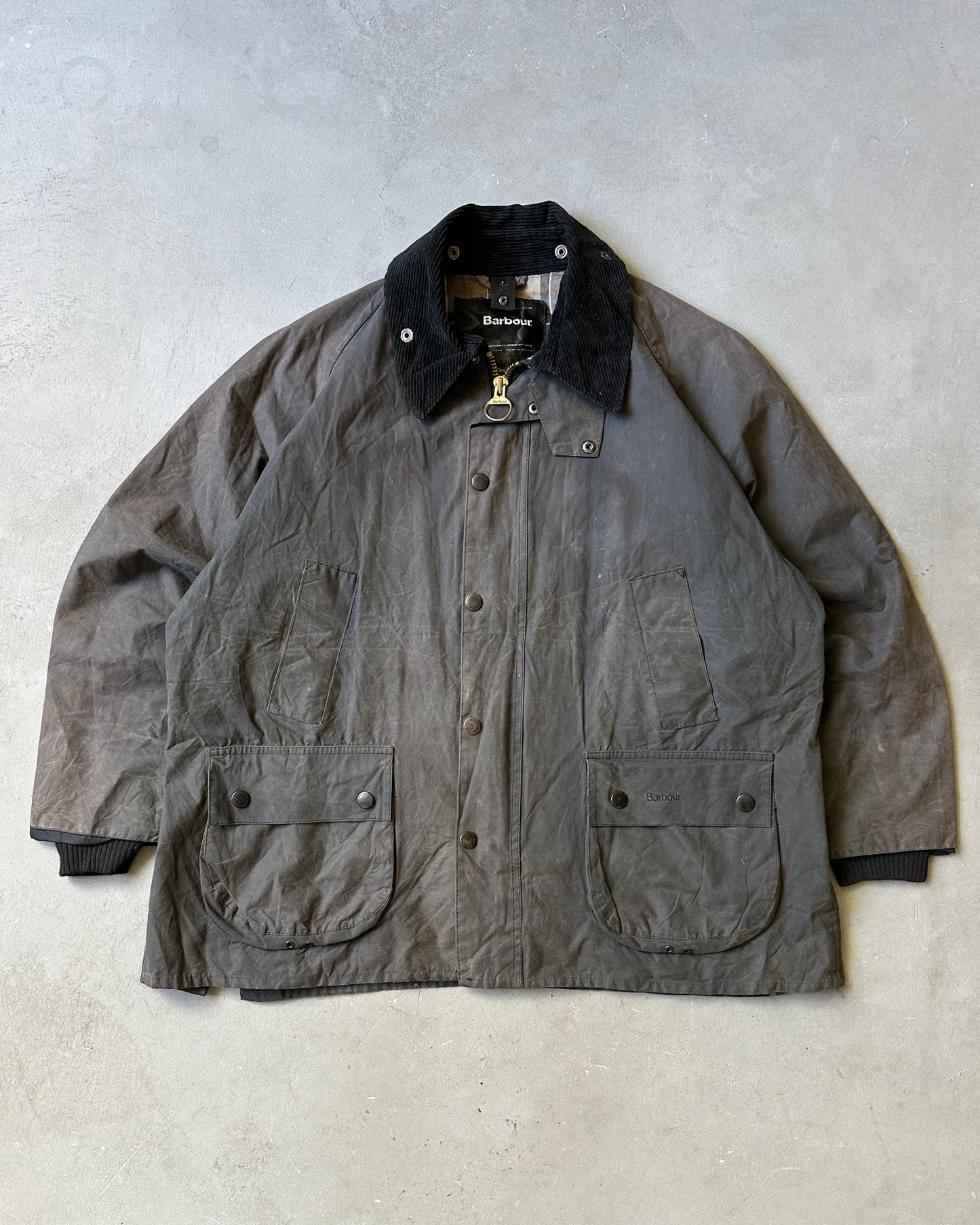 2000s - Faded Charcoal Barbour Bedale Jacket - 46