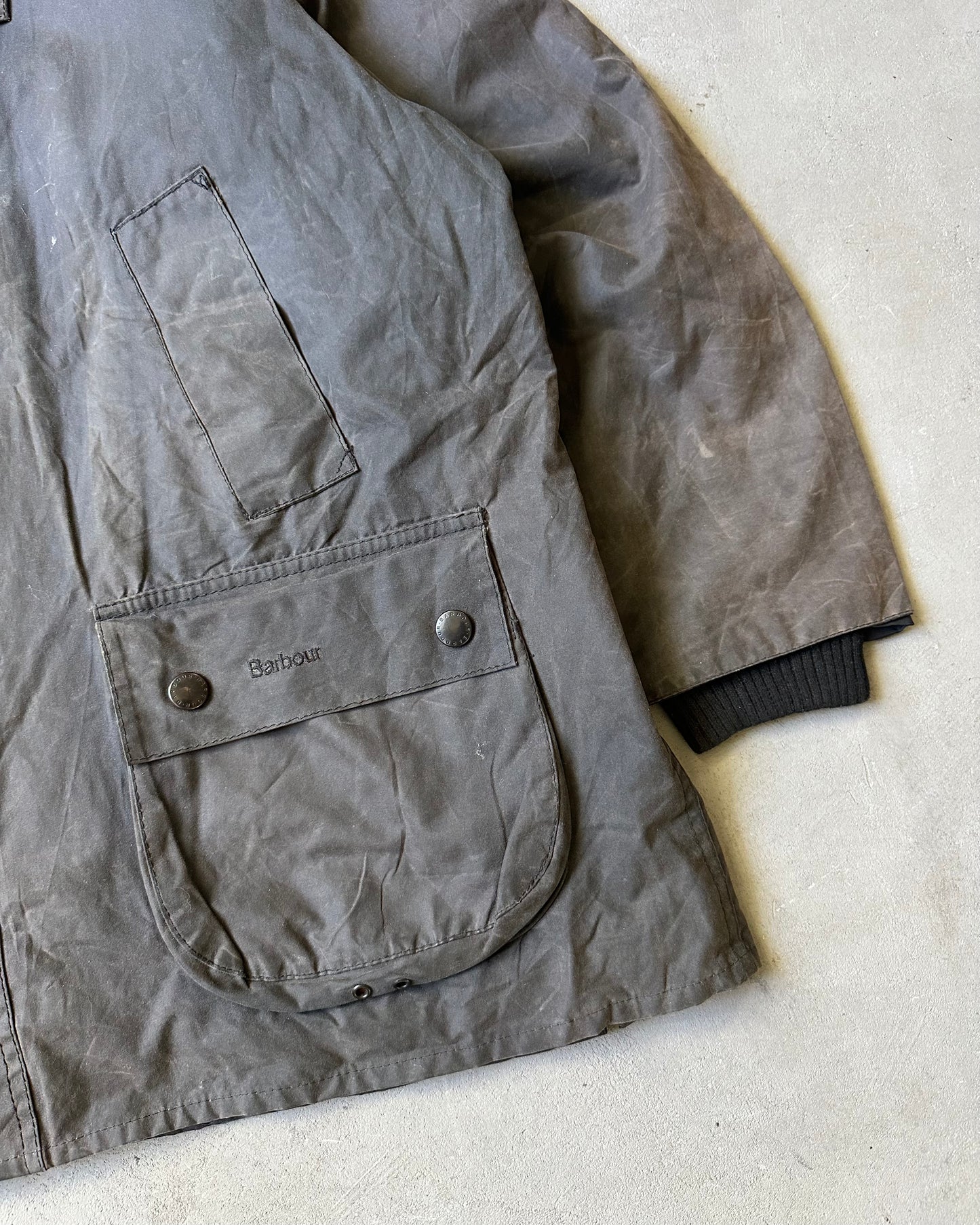 2000s - Faded Charcoal Barbour Bedale Jacket - 46