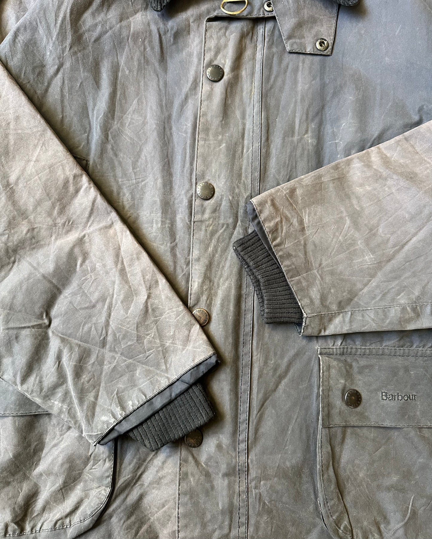 2000s - Faded Charcoal Barbour Bedale Jacket - 46