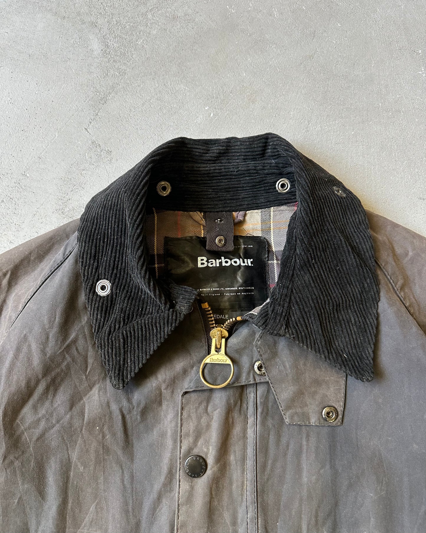 2000s - Faded Charcoal Barbour Bedale Jacket - 46