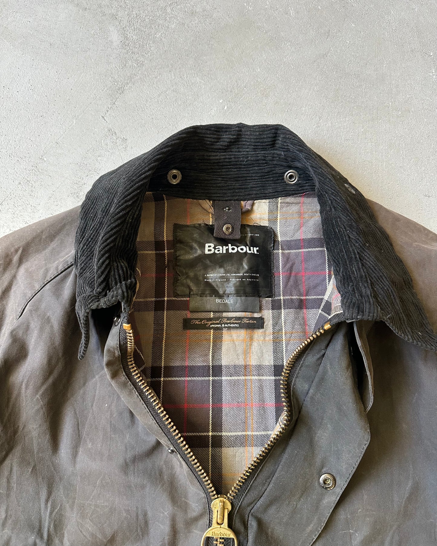 2000s - Faded Charcoal Barbour Bedale Jacket - 46