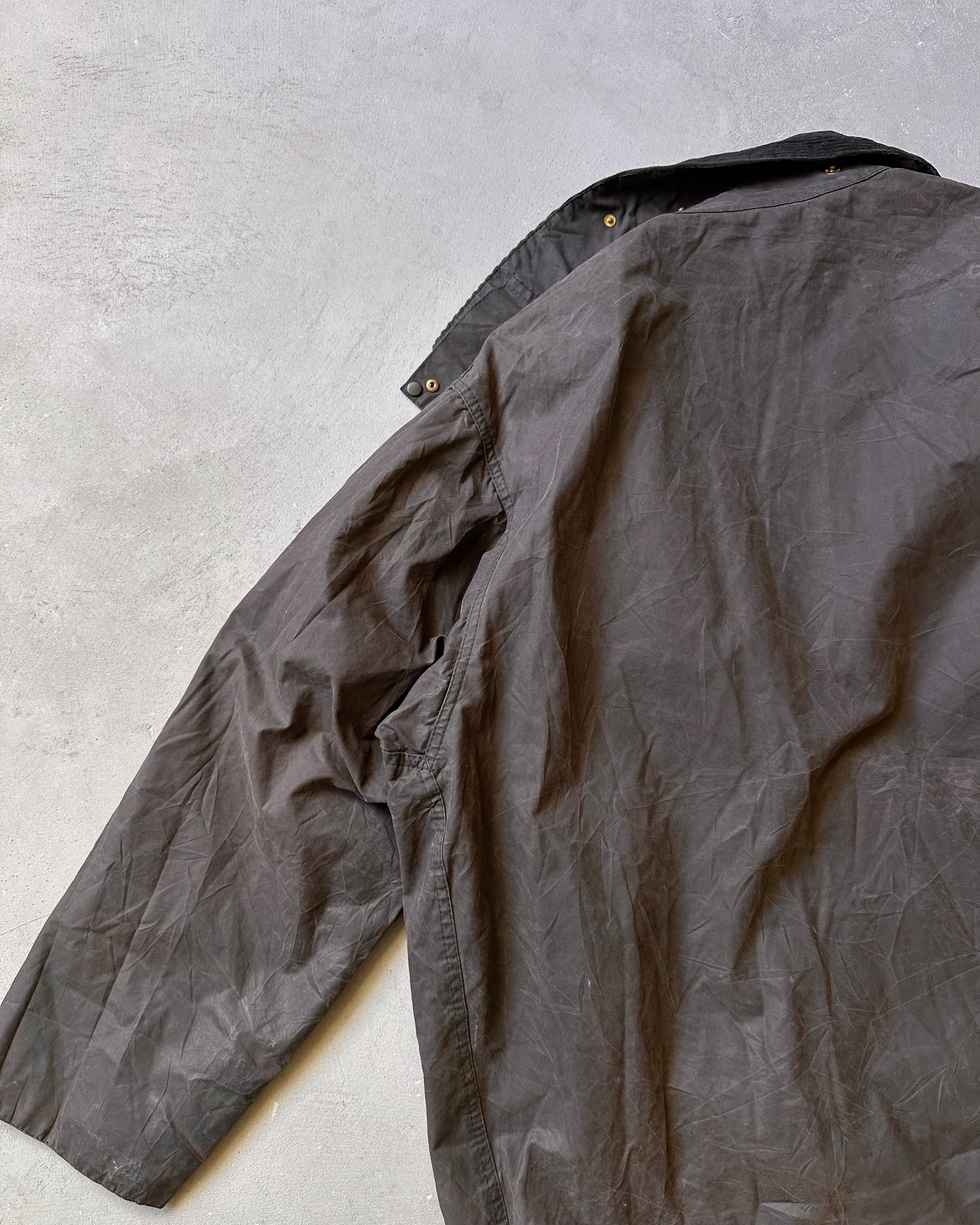 Années 2000 - Veste Barbour Border Noire Délavée - 46