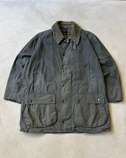 Années 90 - Veste Barbour Border bleu marine vieilli - Taille 46