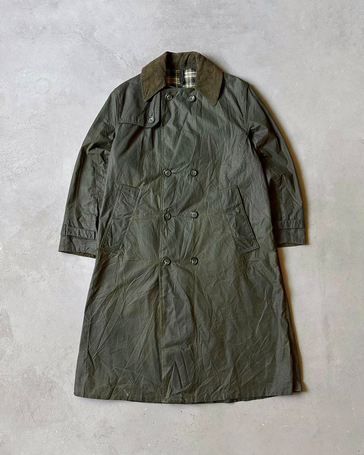 1990s - Green Barbour Trench Coat - 34